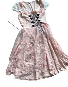 Dirndl Cordula Grün Fasching Kostüm Trachtenkleid S Kleid Heidi Karneval neu * - Bild 1 von 6