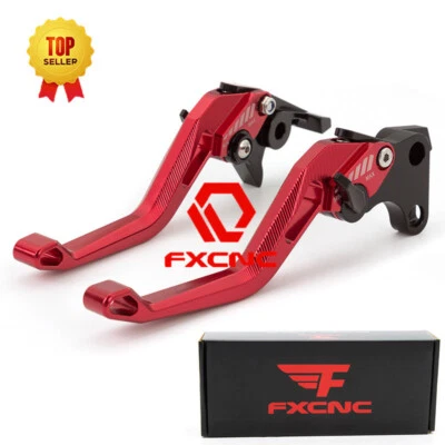 Red 3D Rhombus Brake Clutch Lever For HAYABUSA/GSXR1300 GSX650F GSF650 SV650/S - Image 1 of 4