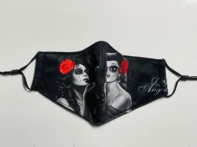 Máscara facial/cubierta con estampado personalizado de doble cara DJ ANGEL envío gratuito/devoluciones en EE. UU. Foto 1 de 3