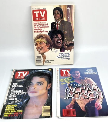 Vintage TV Guide MICHAEL JACKSON IDAHO Edition 1985 1991 1992 LOT of 3 - Image 1 of 4