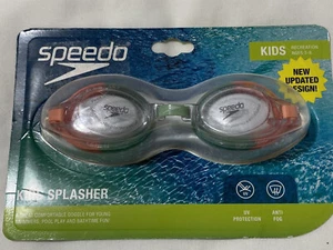 Gafas de natación Speedo Splasher para niños de 3 a 8 años naranja y verde nuevas #678 - Imagen 1 de 12
