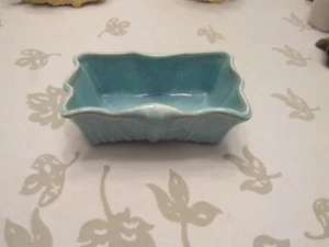 VINTAGE McCOY RECTANGULAR BLUE PLANTER 3X8" - Picture 1 of 4