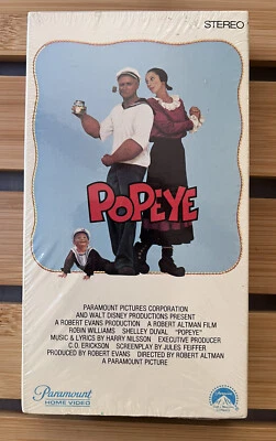 Popeye VHS 1981 Robin Williams Shelly Duval NEW SEALED Rare (VHS 1171) - Image 1 of 4