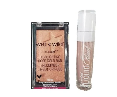 WET N WILD Highlighting Gold Bar BABY IT'S ROSE GOLD OUTSIDE + Liquid Lipstick  - Image 1 of 4