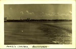 RPPC Puerto Cortez Guatemala Honduras echtes Foto Postkarte - Bild 1 von 2
