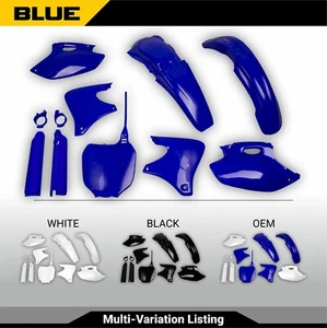 Yamaha YZ400F YZ426F YZF400 YZF426 2000-2002 White/Black/Blue Plastic Body Kit - Picture 1 of 16