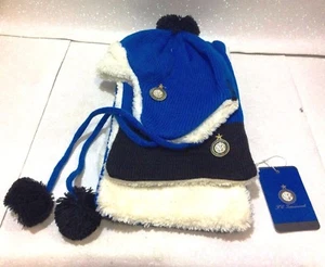 FC INTER SET SCIARPA + CAPPELLO PON PON TAGLIA 6/10 ANNI BY CASTELLANO OFFICIAL - Picture 1 of 2