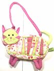 ?Sassy Pet Saks? By Douglas Pink Green Quilted Zip Child Girl Cat Kitten Purse