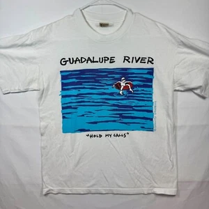 Gravity Graphics Guadalupe River T-Shirt Funny Graphic Tee White Sz Medium Y2K - Picture 1 of 7