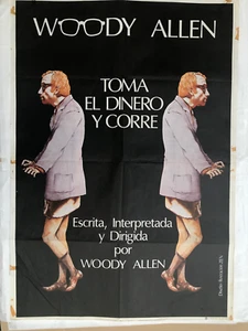 CARTEL DE CINE-TOMA EL DINERO Y CORRE DE 1980-:MEDIDAS:100 X 70 CM. *ORIGINAL*   - Imagen 1 de 1
