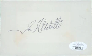 Joe Altobelli Baltimore Orioles Signed 3x5 Index Card JSA Authenticated - Picture 1 of 2