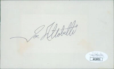 Joe Altobelli Baltimore Orioles Signed 3x5 Index Card JSA Authenticated - Image 1 of 2