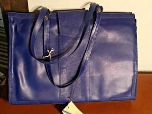 Michael Stevens Ltd Blue Genuine Leather Brief/Computer Case - Picture 1 of 4
