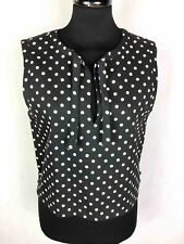 Valentino Vintage '80 Women Vest Top Cotton Polka dot Pin Up Woman Tank Sz. S 42