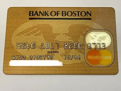 Tarjeta de crédito Bank of Boston MasterCard Chase Manhattan Bank expirada en 1994 Foto 1 de 2