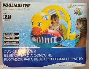 Nuovo Poolmaster Duck Baby Float Rider 81547 baldacchino pre-nuotatore età 8-24 mesi - Foto 1 di 2