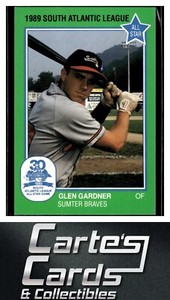 Glen Gardner 1989 Grand Slam South Atlantic League All-Stars #42 Sumter Braves