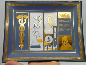 McKesson & Robbins Hospital Department Houze Art Glass Tray Drugs Medicine MD CF - Picture 1 of 9