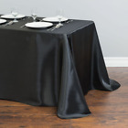 Rectangle Satin Tablecloth Table Cloth OverlaysShower Birthday Events Banquet