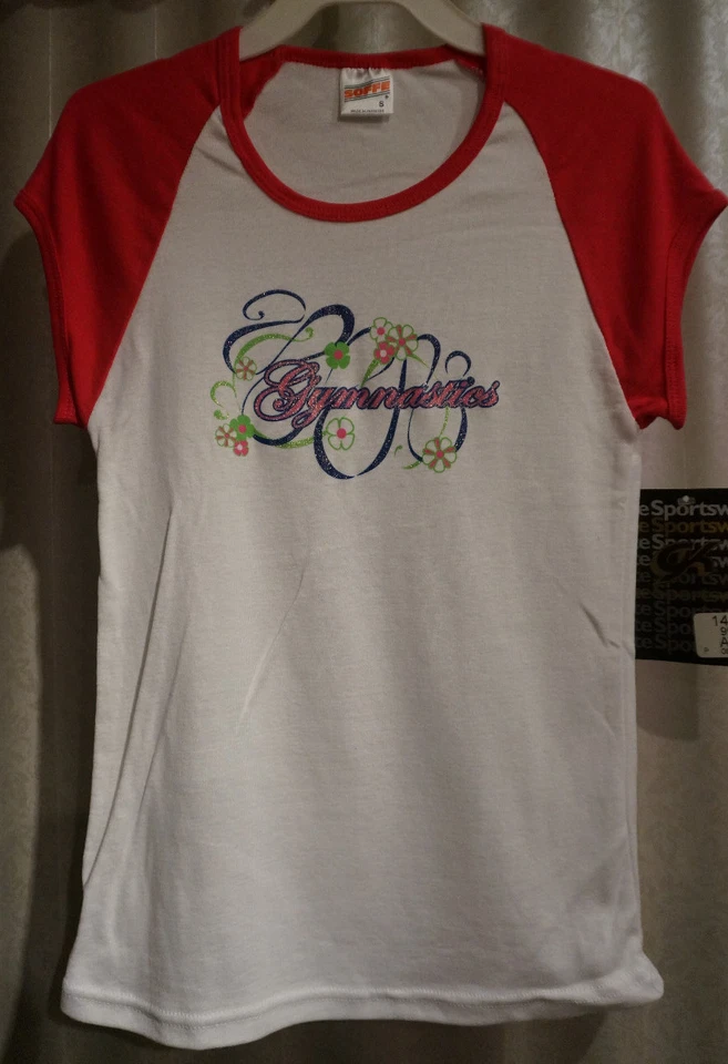 Camisa GK Elite Sportswear Adulto Pequeña "Gimnasia" Rosa Blanco Flores Camisa Foto 1 de 3