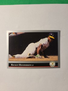 Rickey Henderson 1992 Leaf Oakland Athletics Baseball #116