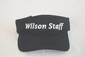 Wilson Staff schwarz Golfvisier verstellbare Strapbackmütze bestickt - Bild 1 von 8
