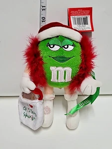 Green M&M's Christmas Plushy Christmas Shopping bag - Picture 1 of 10