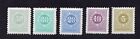 Czarnogóra 1894 zestaw znaczków Porto Mi#4A-8A MH CV=4,2$