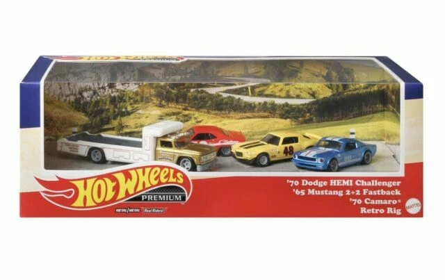 Hot Wheels 1:64 Premium Collector Diecast Vehicle Set - GMH39-986E