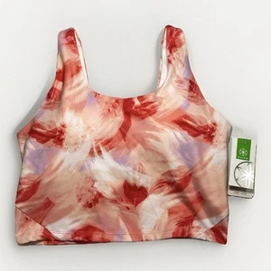 GAIAM Flow Longline Sports Bra Tank Bright Canteloupe Large Yoga Activewear - Picture 1 of 11