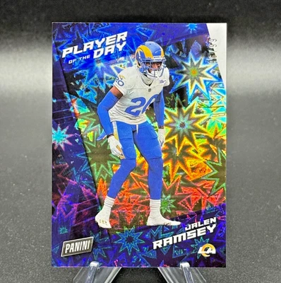 Jalen Ramsey 2021 Panini Player of the Day KABOOM! #d 96/99 SSP Los Angeles Rams - Image 1 of 4