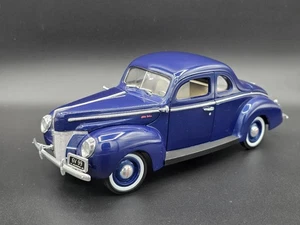 Motor Max 1940 Ford Deluxe Coupe No Mirror 1:18 Scale Diecast Model Car Blue - Picture 1 of 10