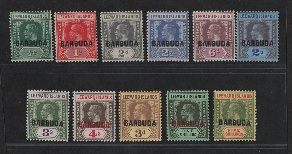 JUEGO COMPLETO DE CAMPO BARBADOS 1922 KING GEORGE V SCOTT #1-11, S.G. #1-11 MH Foto 1 de 2