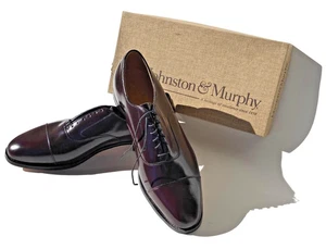 Johnston & Murphy Men's Size 13D, Leather Burgundy Cap Toe Dress Shoes New, Box! - Picture 1 of 7