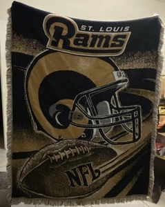 St Louis Rams Woven 42”x54” Blanket - Picture 1 of 2