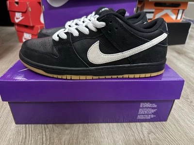 Nike SB Dunk Low Pro черные белые резинки HF3704-003 мужские размер 9,5 - Изображение 1 из 4