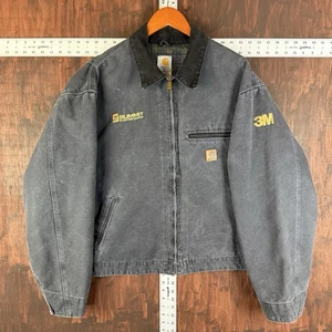 Carhartt J97 PTL Detroit Jacket Plaid Blanket Lined Gray Y2K Vintage Men 2XL Reg - Picture 1 of 11