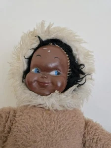 1950's Woolen Material Eskimo Doll - Picture 1 of 9