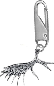 A57 Moose Antler on a SILVER SNAP Detachable Zipper Pulls for Bags, Coats - Picture 1 of 4