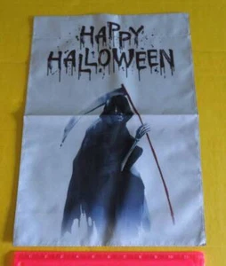 New GRIM REAPER 12.5"x18" Small Garden FLAG Halloween Scary Sickle Boo Decorate - Picture 1 of 3