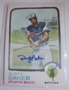 2021 Topps X Andy Friedman Spotlight 70 DUSTY BAKER Autograph Insert BRAVES