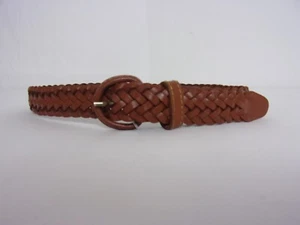 I.D.F. Braided Belt w/ Buckle SIZE: S BROWN - Picture 1 of 2