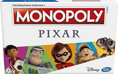 Monopoly Disney Pixar Edition ~ Juego de mesa de comercio de propiedades de negociación rápida ~ ¡NUEVO! Foto 1 de 4