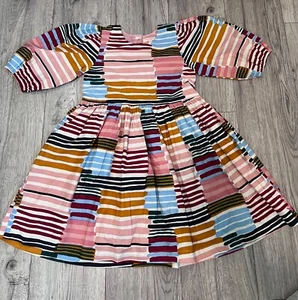 PINK CHICKEN Girls Dress - Paint stripe dress in size 8years - Picture 1 of 9