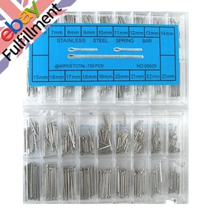 360Pack 6-23mm Watch Band Link Cotter Pin Assortment 0.9mm Bracelet Strap Bar - Picture 1 of 11