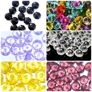 100 piezas cuentas de acrílico redondas planas aprox. 10x7mm - Imagen 1 de 9