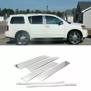 6PCS Fit For Nissan Armada 2005-2015 Silvery Pillar Posts Door Window Trim Cover - Picture 1 of 6