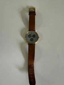 Kenneth Cole Men's KC14946003 Multifunction Grey Dial Brown Leather Strap Watch - Picture 1 of 3