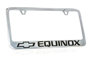 Chevrolet Equinox 2012 logo Chrome Plated Brass Metal License Plate Frame Holder - Picture 1 of 3