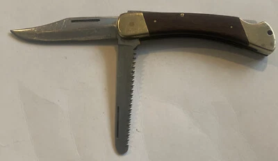 Vintage Puma 971 Game Warden Pocket Knife W/ Blade. double. 8in - Image 1 of 4